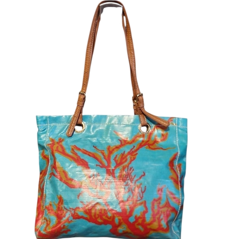 SAKROOTS Turquoise Coral Tote
